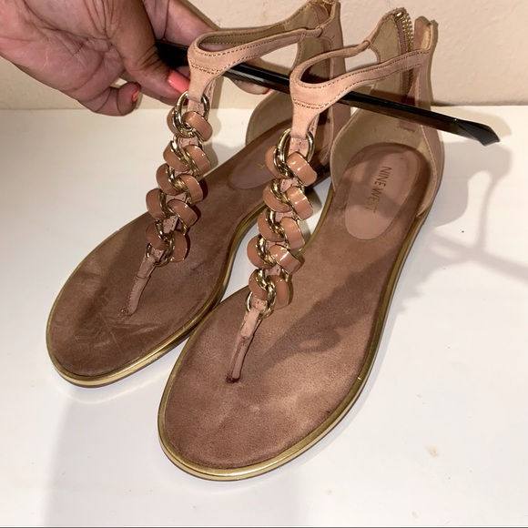 Nine West Keylime Chainlink Thong Sandal - Picture 1 of 5